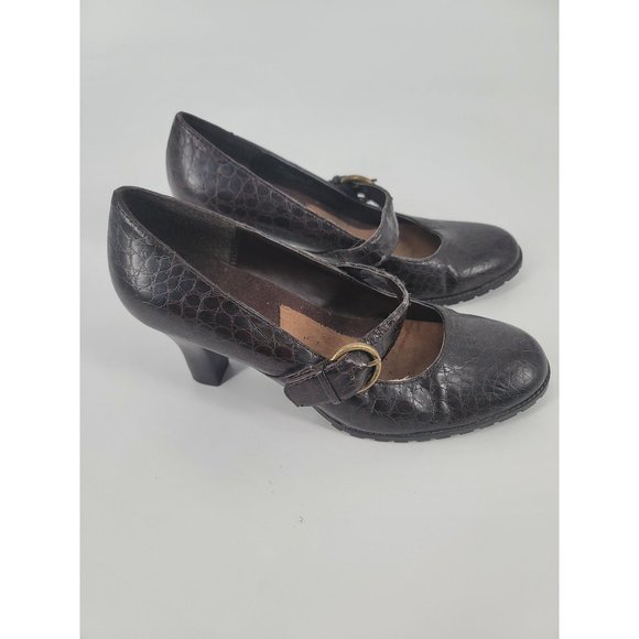 A2 Aerosols Heels Size 7 Beauty Slip  Dark Brown - Picture 3 of 6